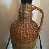 Lampe pied en osier