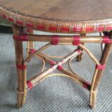 Rattan side table