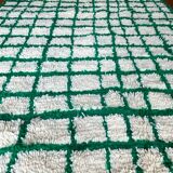 Berber carpet azilal checkerboard, inverted tiles green and cream