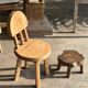 Mini low stool in upcycled old Asian teak H15 D24
