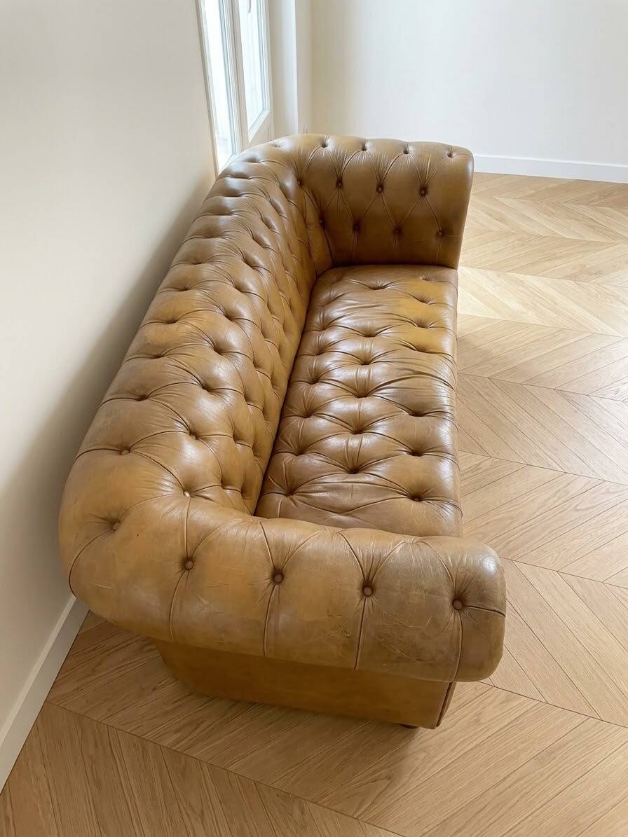 Chesterfield vintage leather - a statement piece