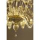 Modern Champagne Venetian “Curls” Murano Glass Chandelier