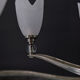 6-spoke Art Deco Modernist chrome chandelier, France, circa 1930