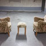 Pair of armchairs flower 50s