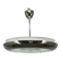 1930s Bauhaus UFO Chrome and Glass Pendant Light, Czechoslovakia