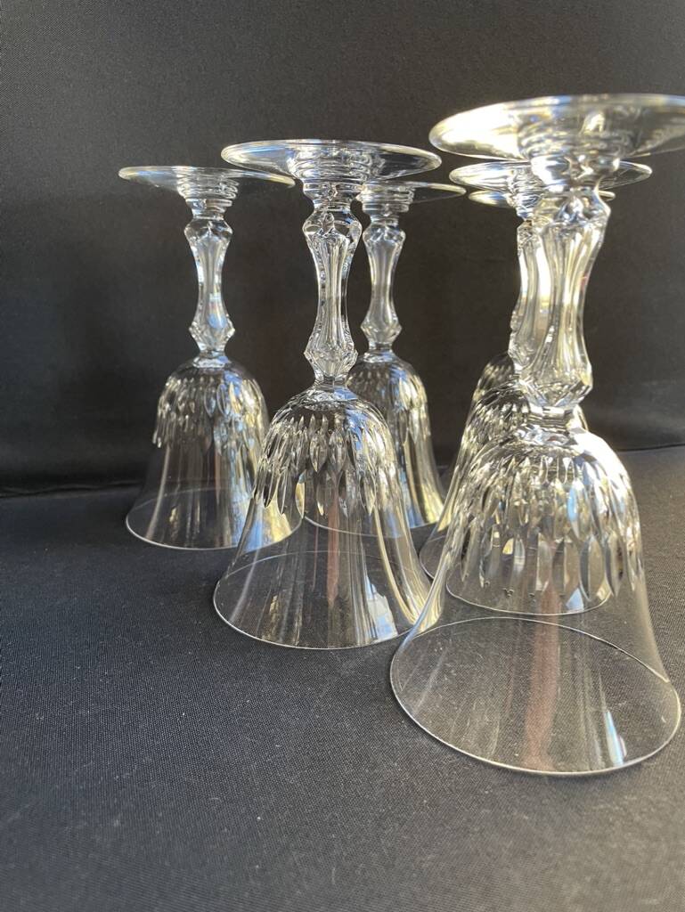 6 Saint Louis water glasses cut Lozère service stamped
