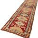 Handwoven vintage anatolian red runner carpet 89 cm x 384 cm