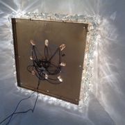 Large Gold-Plated & Crystal Glass Flush Mount from Kinkeldey, Germany, 1970s