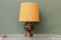 Gien lamp, brass and earthenware