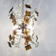 Mid-century glass sputnik chandelier, 1970s