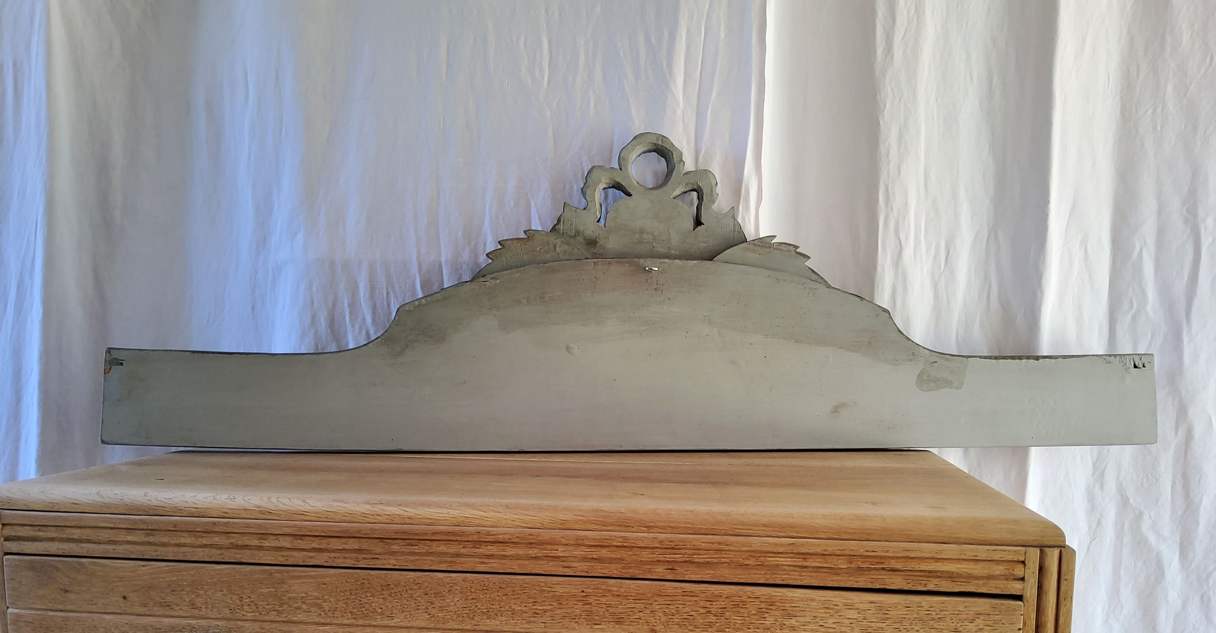 Patinated pediment