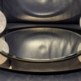 Smoked oval mirror, Italy, 1970