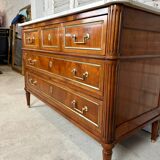 Louis XVI style chest of drawers in cherry wood, 20th century period