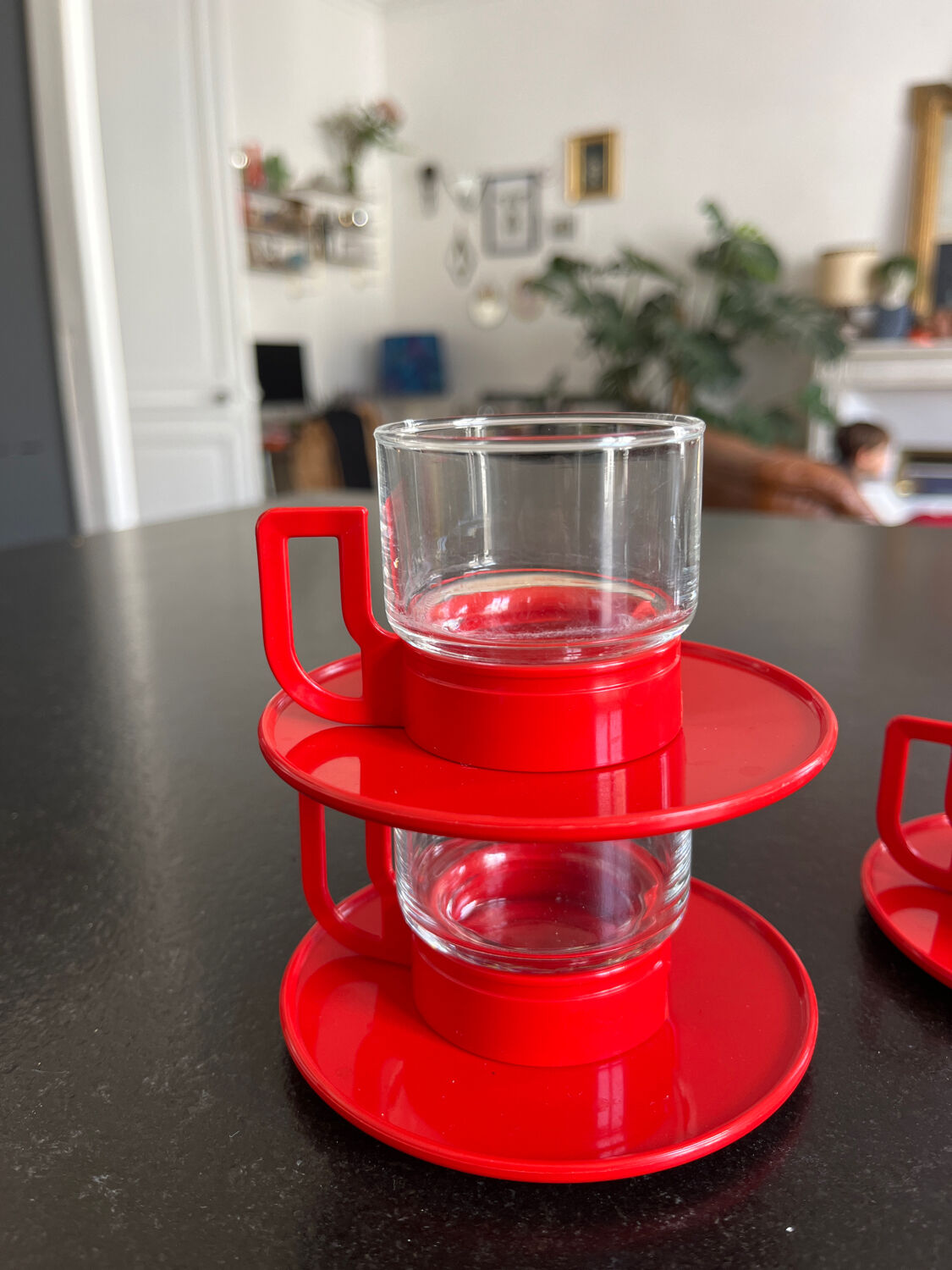 Set of 5 cups and under cups Moulinex