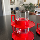 Set of 5 cups and under cups Moulinex