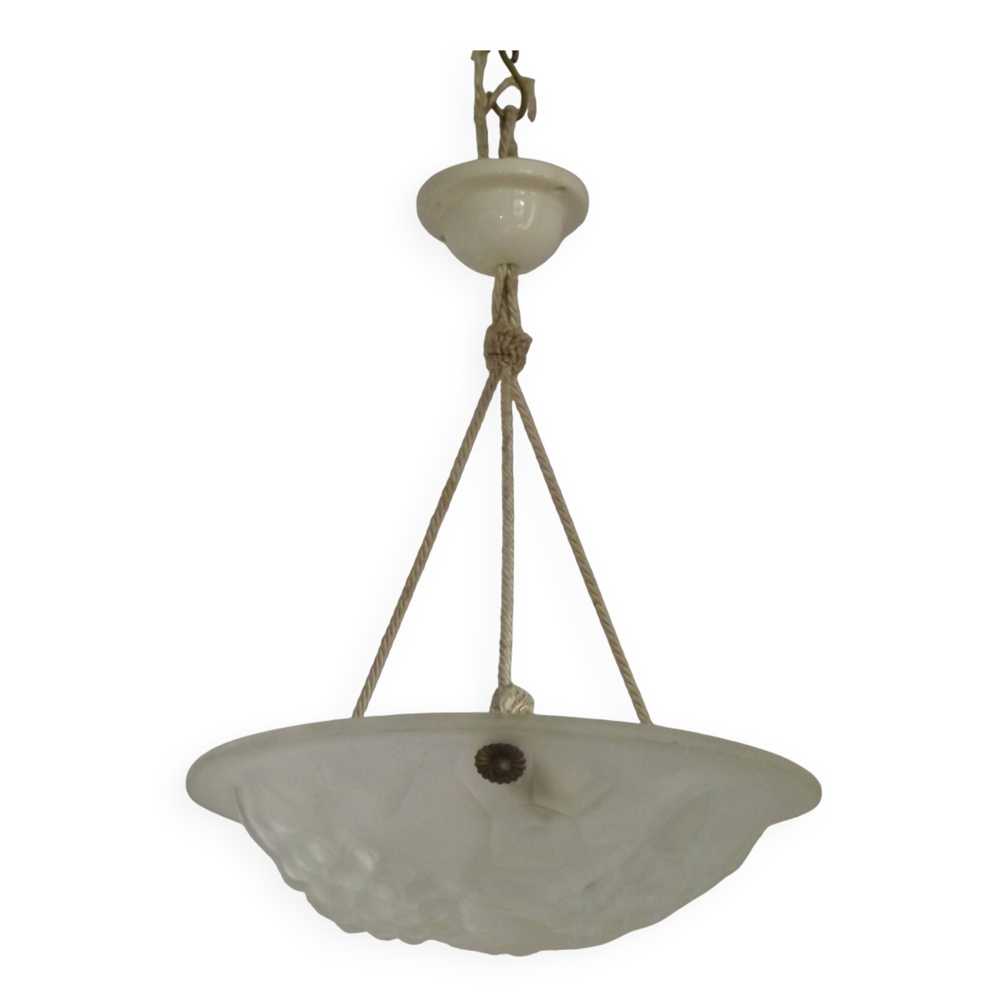 Elegant French Art Deco Plafonnier– Circa 1930 | Signed ROS / Degué