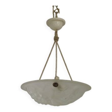 Elegant French Art Deco Plafonnier– Circa 1930 | Signed ROS / Degué
