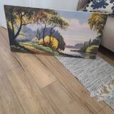 Painting on canvas signed Mosan