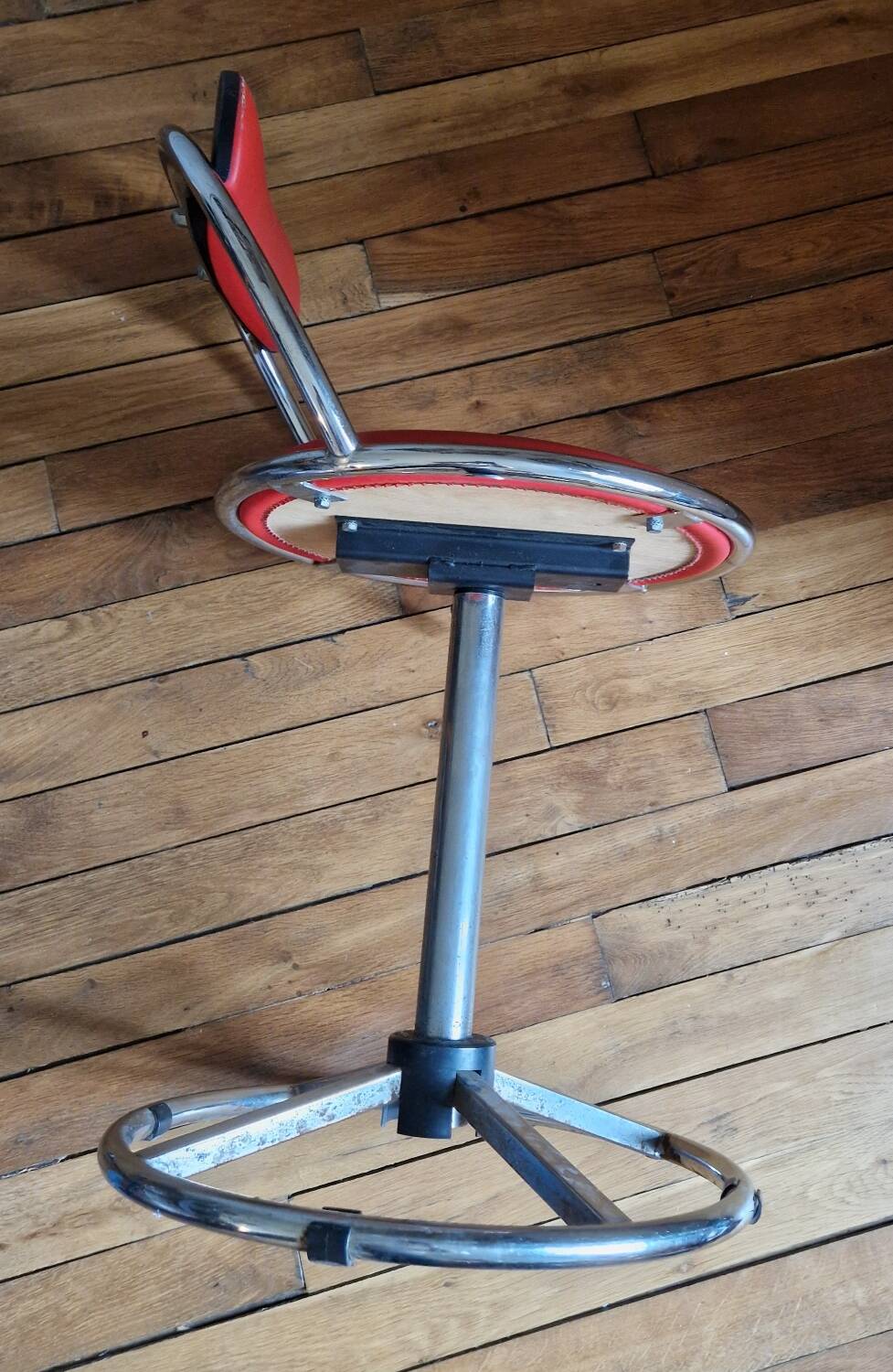 Vintage 70s Art Deco Jazz Style Stool Seat