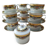 Cups and sugar bowl porcelain Limoges