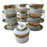 Tasses et sucrier porcelaine Limoges