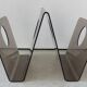 Acrylic magazine rack in the shape of a W - 1970s design.