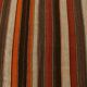 7x8 Multicolor Striped Wool Turkish Kilim Rug, 195x259 Cm
