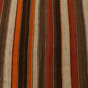 Tapis kilim turc en laine à rayures multicolores 7x8, 195x259 cm