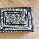 Old Syrian box wood and bone marquetry