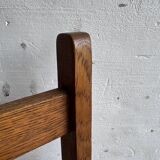 Set of 6 Amsterdamse School Art Deco Dining Chairs, Warm Oak Wood with Beige Upholstery