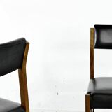 Set Of 4 Midcentury Solid Teak Danish Style Chairs. Vintage Modern / Retro.