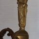 Pair French Gilt Bronze Single Wall Sconces Leaf & Feather Plume Detail