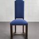 Set of 8 wooden and fabric chairs
