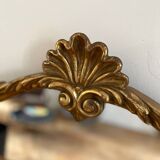 Horizontal vintage shell mirror