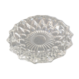Chiseled glass ashtray