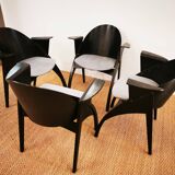 Set of 4 Pascal Mourgue armchairs, Galateo model, Scarabat edition, 1980