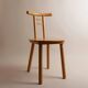 Light Wood Vintage Chair - 1980s Italian Minimalist, Japanese-Inspired, Solid Wood, Batch of 2