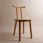 Light Wood Vintage Chair - 1980s Italian Minimalist, Japanese-Inspired, Solid Wood, Batch of 2