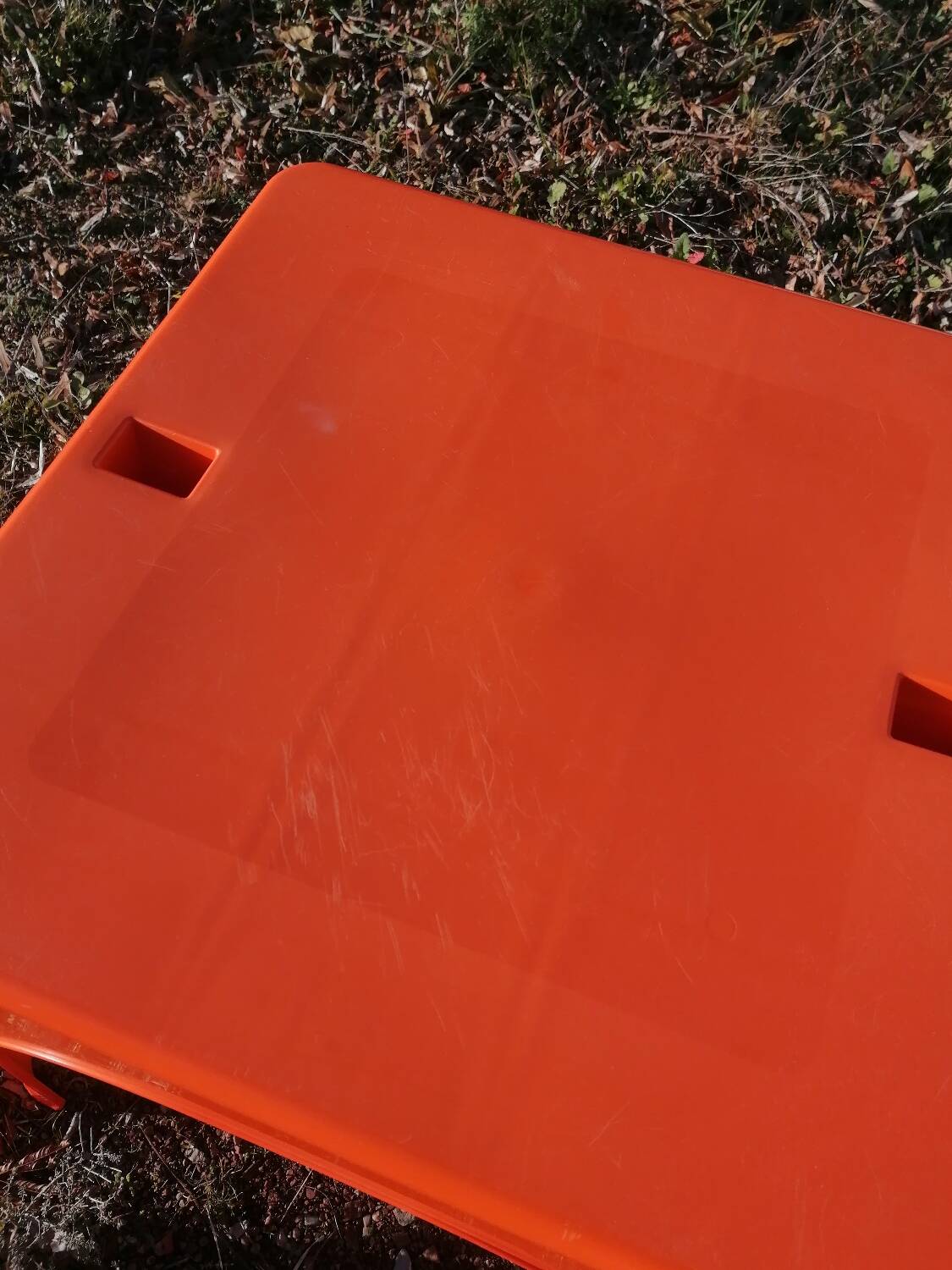 Children's orange table and chair set Progarden Italy