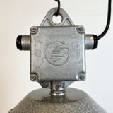 Industrial Black Enamel Factory Lamp from Elektrosvit, 1960s