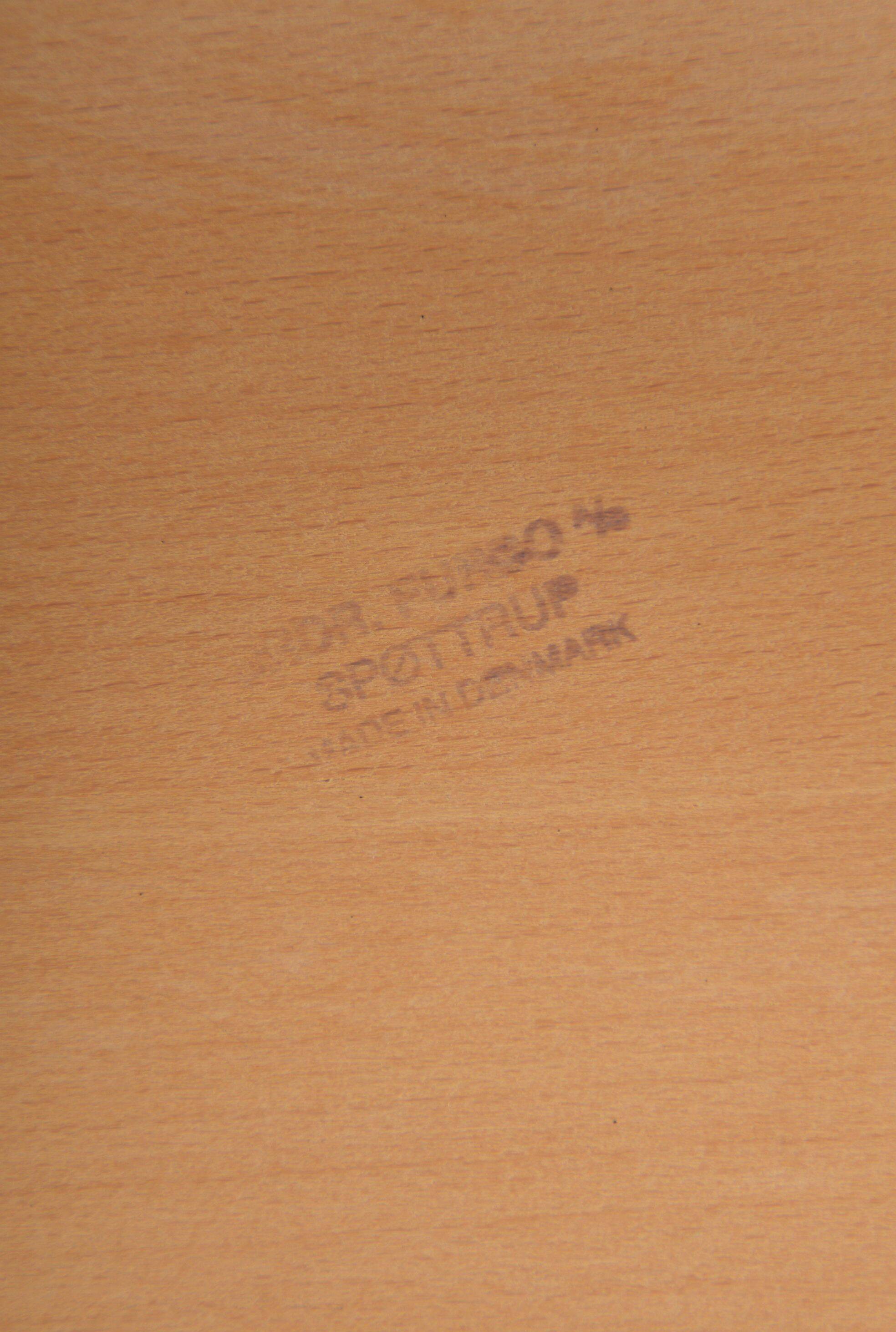 Danish side table with magazine holder by S.P. Jensen for BRDR Furbo, 1960s