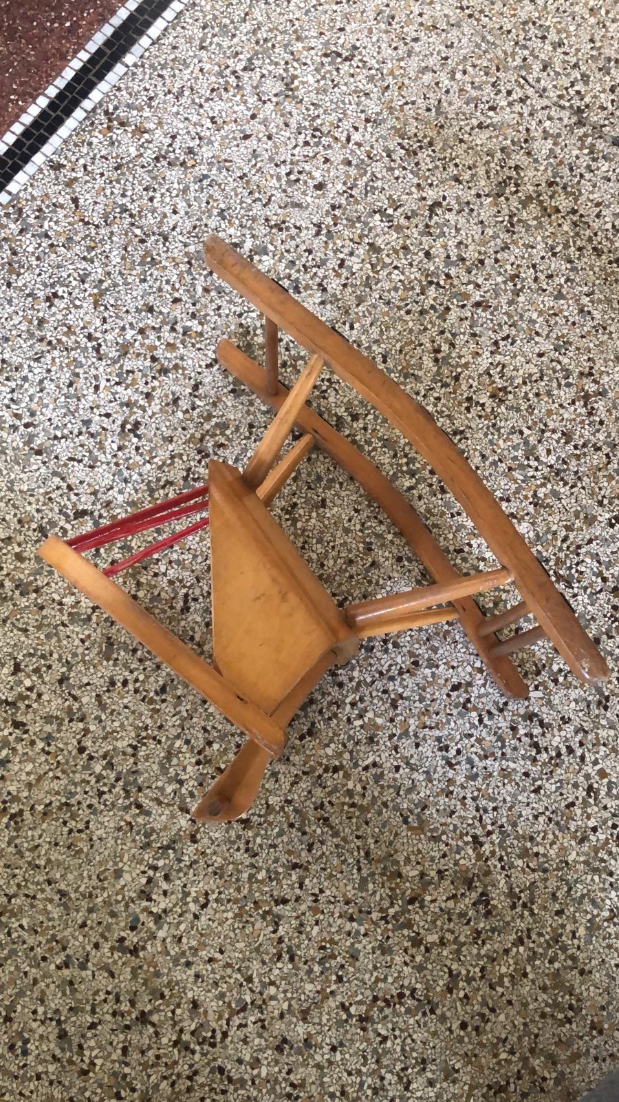 Vintage rocking horse manufacture Baumann