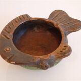 Empty ceramic pocket in the shape of a fish 1960