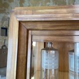 Art deco display cabinet in walnut and glass