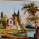 Porcelain bottle old Paris marine & bucolic decoration nineteenth century SB