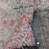 Large Berber Bohemian carpet Boujad, pink Moroccan wool carpet.