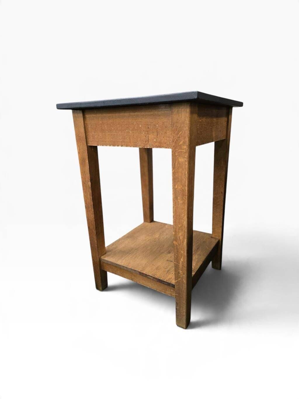 Vintage high side table in wood / counter / mini kitchen furniture