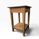 Vintage high side table in wood / counter / mini kitchen furniture