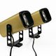 Pair of matte gold bedside wall lamps by Öia. Sweden 1970s