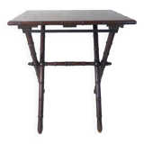 ancienne table pliable en bois imitation bambou XIXème